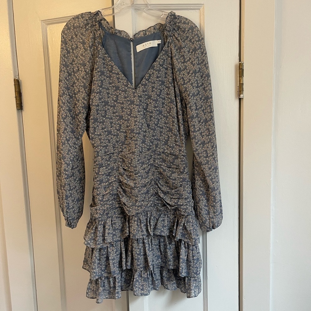 Astr Floral Long Sleeve Dress